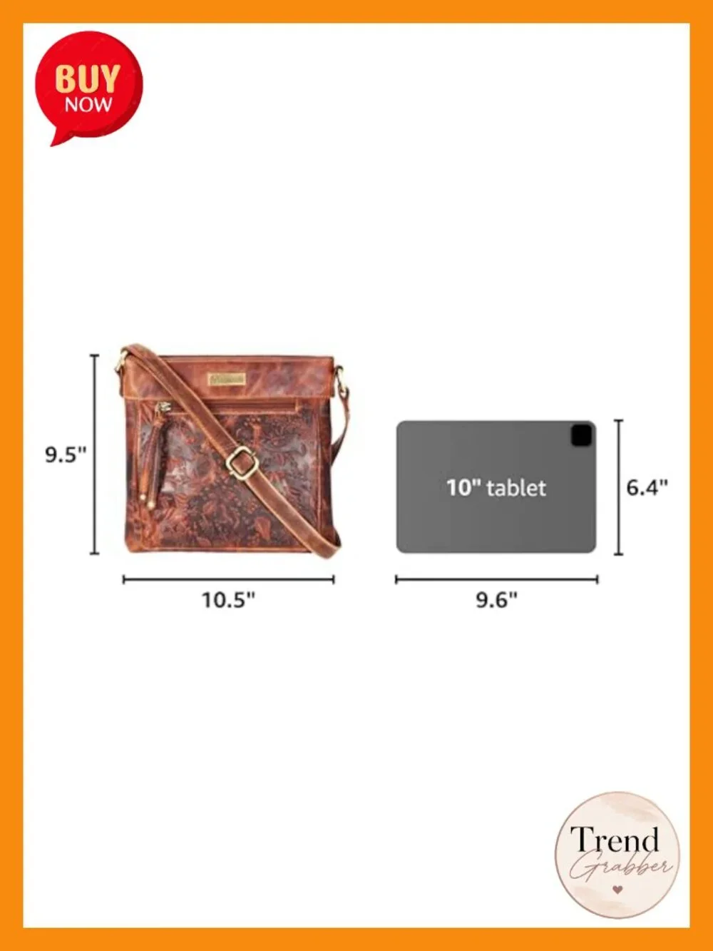 Genuine Leather Crossbody Purse With Adjustable Strap